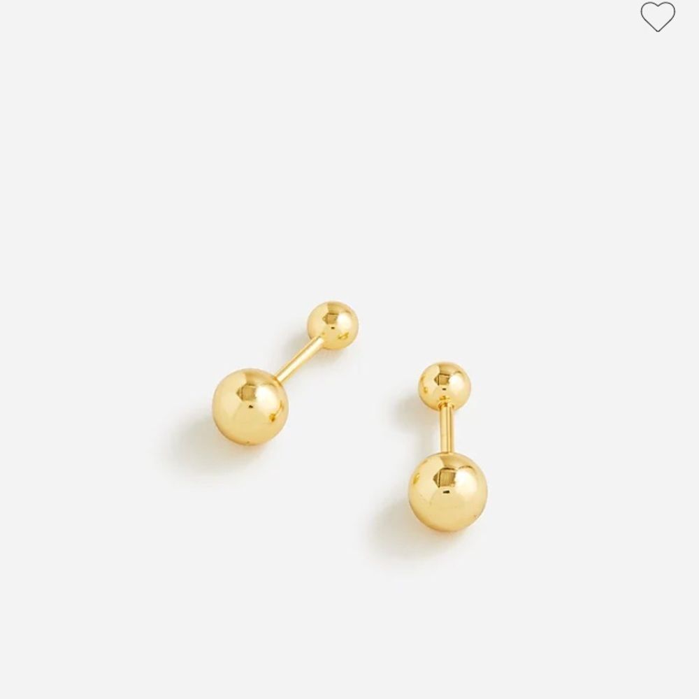 J. Crew Shiny Gold Stud Earrings